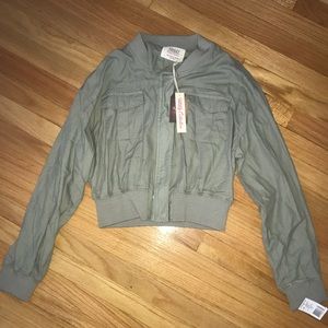 Cropped Bomber Jacket